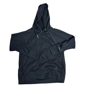 Nike Women's Size Medium Black Terry Fleece Full Zip‎ Hoodie Jacket Cv6550 010